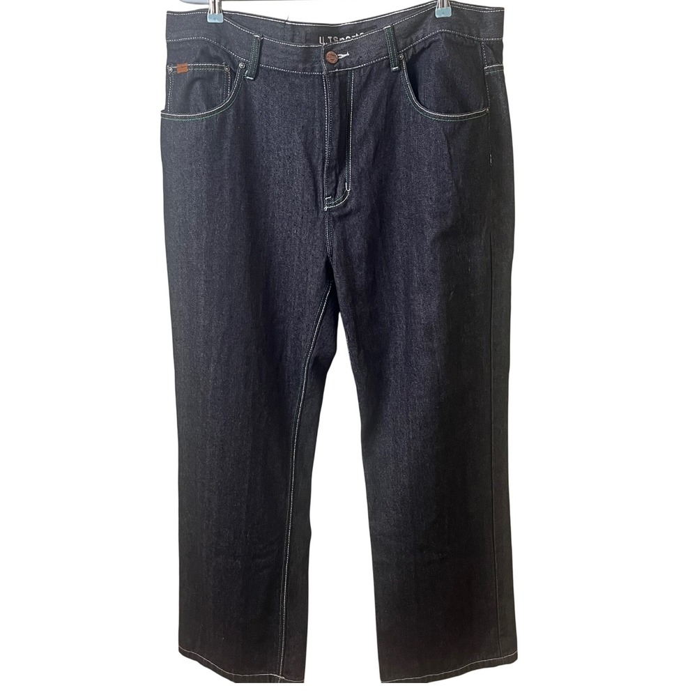 U.T. Sports Collection Black Embellished Pockets Streetwear Jeans‎ 40x32 Men's